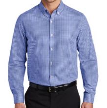 PORT AUTHORITY - Broadcloth Gingham Easy Care Shirt - Men's